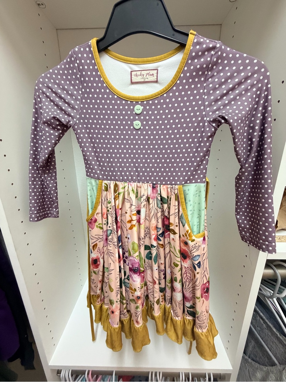 Cheeky Plum Long Sleeve Dress Size 6